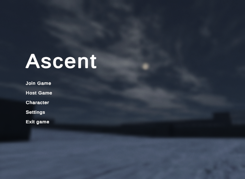 Ascent Game Menu